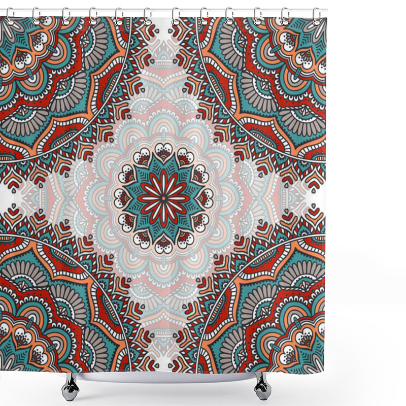 Personality  Ethnic Floral Seamless Pattern Shower Curtains