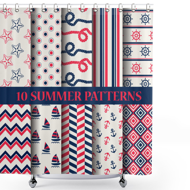 Personality  10 Different Summer Patterns Shower Curtains