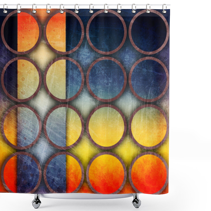 Personality  Grunge Circles Background  Shower Curtains