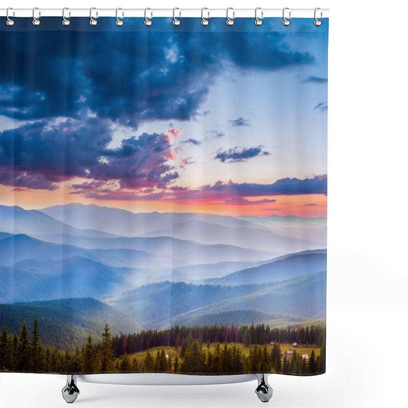 Personality  Summer Landscape In Mountains Shower Curtains