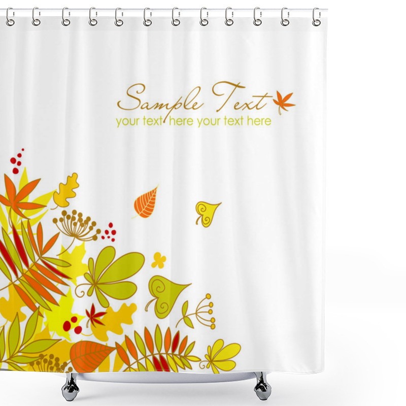 Personality  Autumn Fallen Leaves Shower Curtains