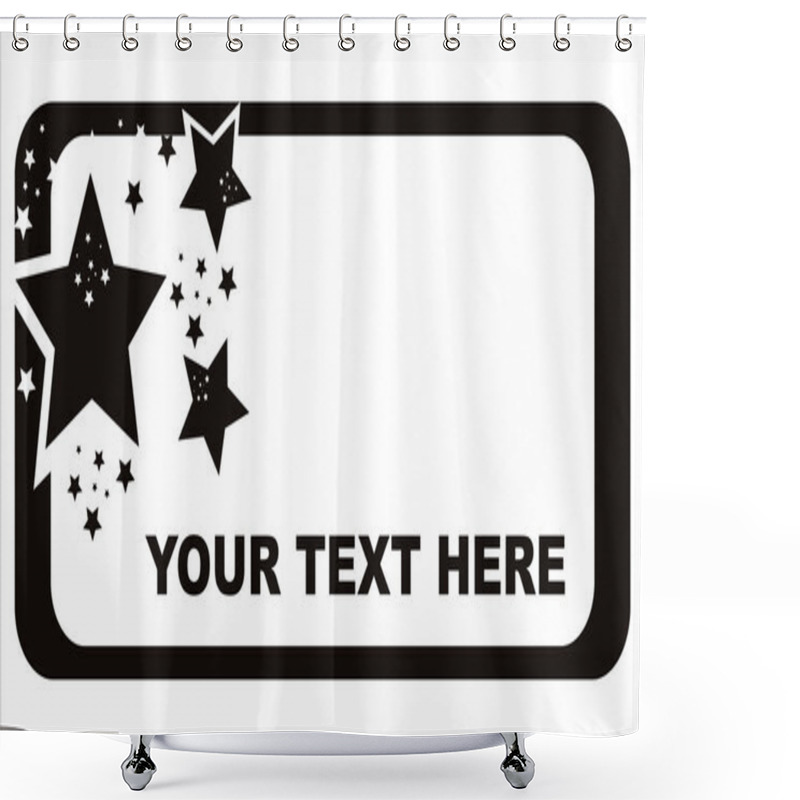 Personality  Abstract Stars Frame Shower Curtains