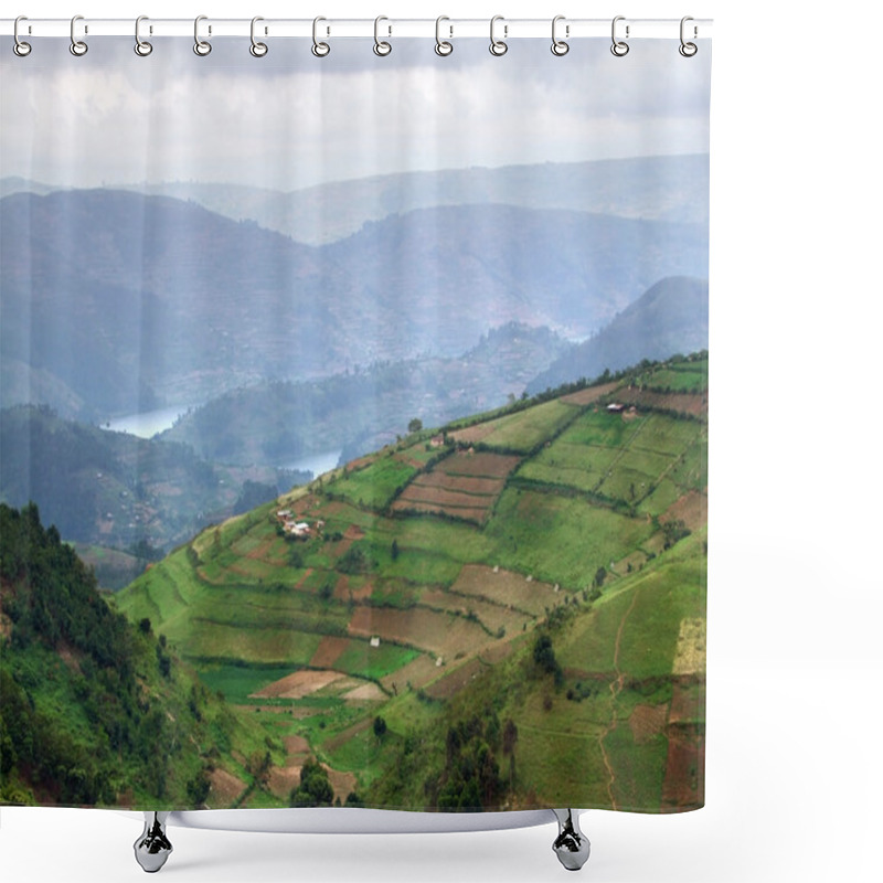 Personality  Virunga Mountains Aerial View Shower Curtains