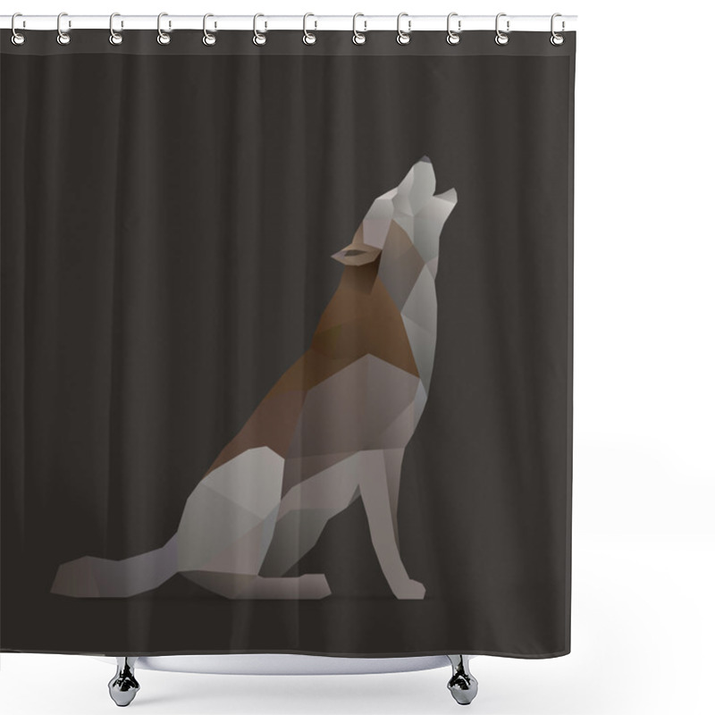 Personality  Wolf Sings Shower Curtains