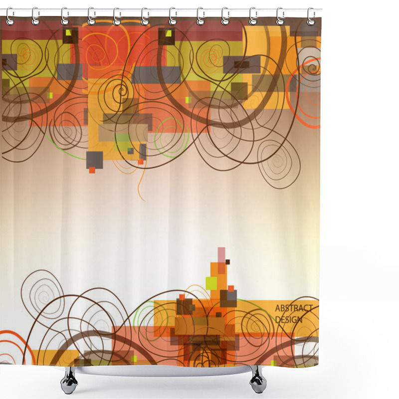 Personality  Abstract Swirls Shower Curtains