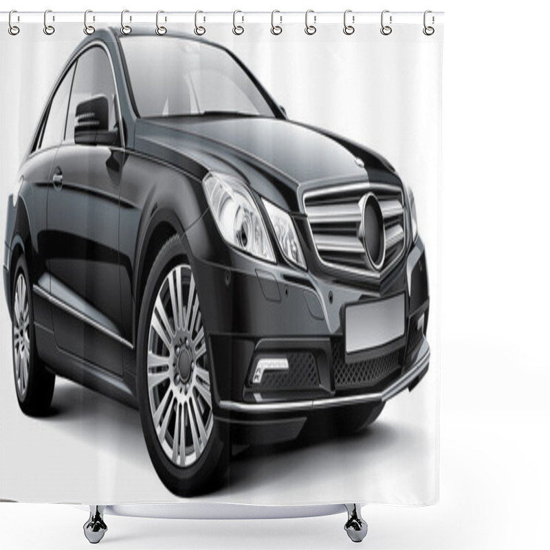 Personality  Black Compact Car Shower Curtains