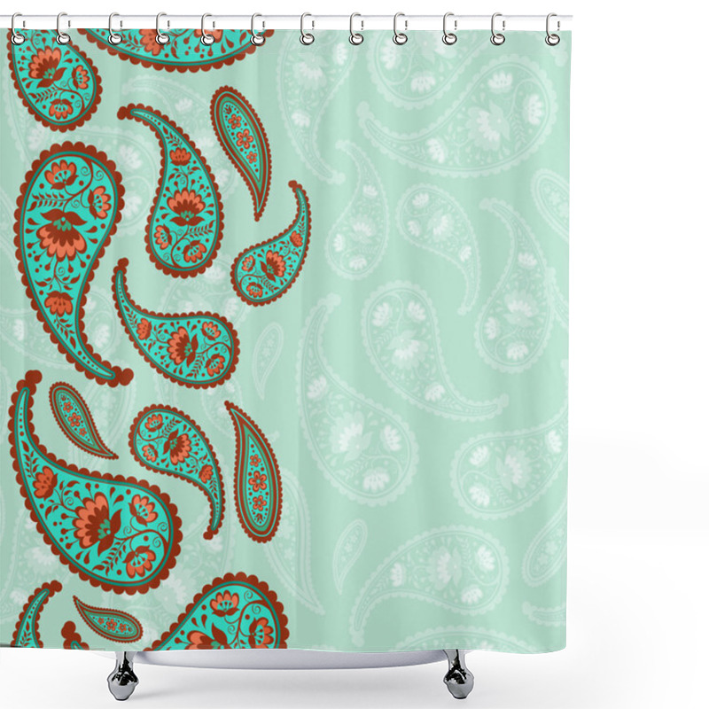 Personality  Paisley Seamless Background Shower Curtains