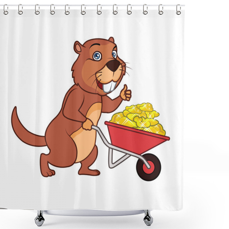 Personality  Gopher Miner Shower Curtains