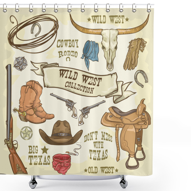 Personality  Wild West Collection, Cowboy Stuff Shower Curtains