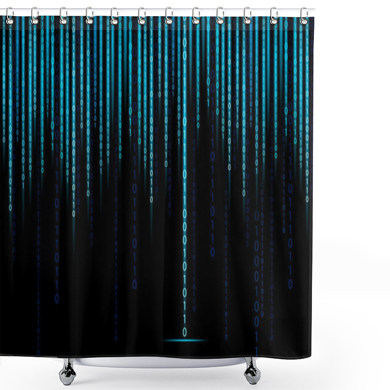 Personality  Matrix Binary Background Shower Curtains