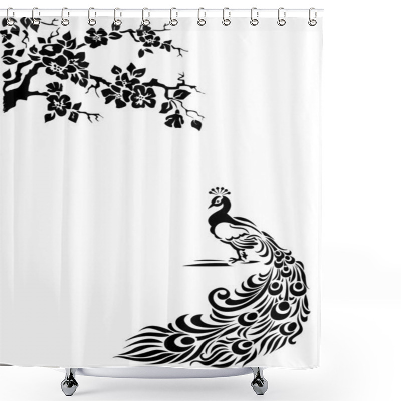 Personality  Peacock Shower Curtains