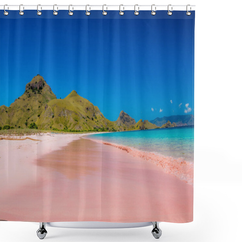 Personality  Pink Beach In Komodo Dragon National Park Indonesia Shower Curtains