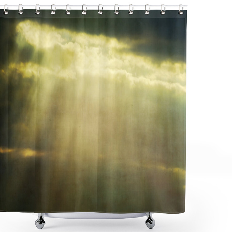 Personality  Fog And Clouds With Streaks Of Light Shower Curtains