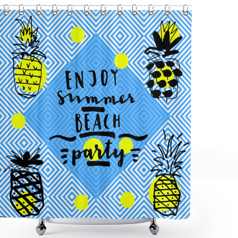 Personality  Enjoy Summer Beach Party Shower Curtains