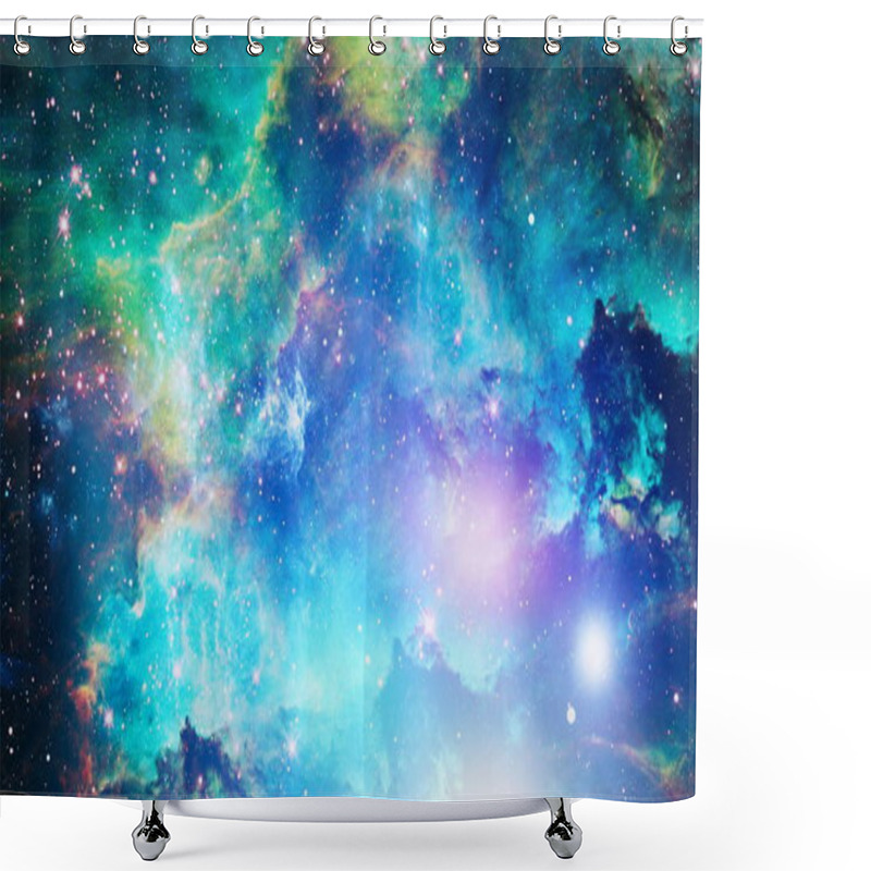 Personality  Futuristic Abstract Space Background. Night Sky With Stars And Nebula. Elements Of This Image Furnished By NASA Shower Curtains