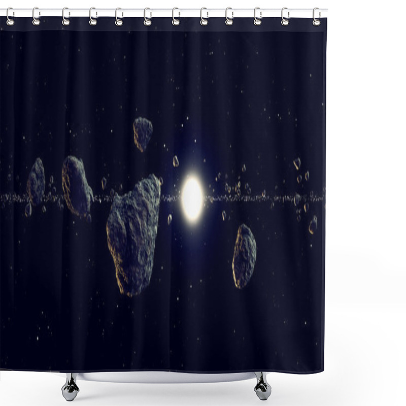 Personality  Meteors And Sun. Shower Curtains