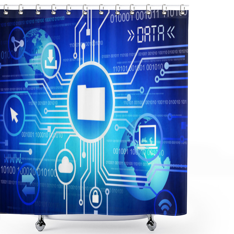 Personality  Computer Files Shower Curtains