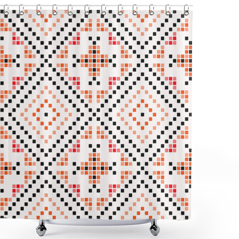 Personality  Traditional Romanian Seamless Pattern Shower Curtains