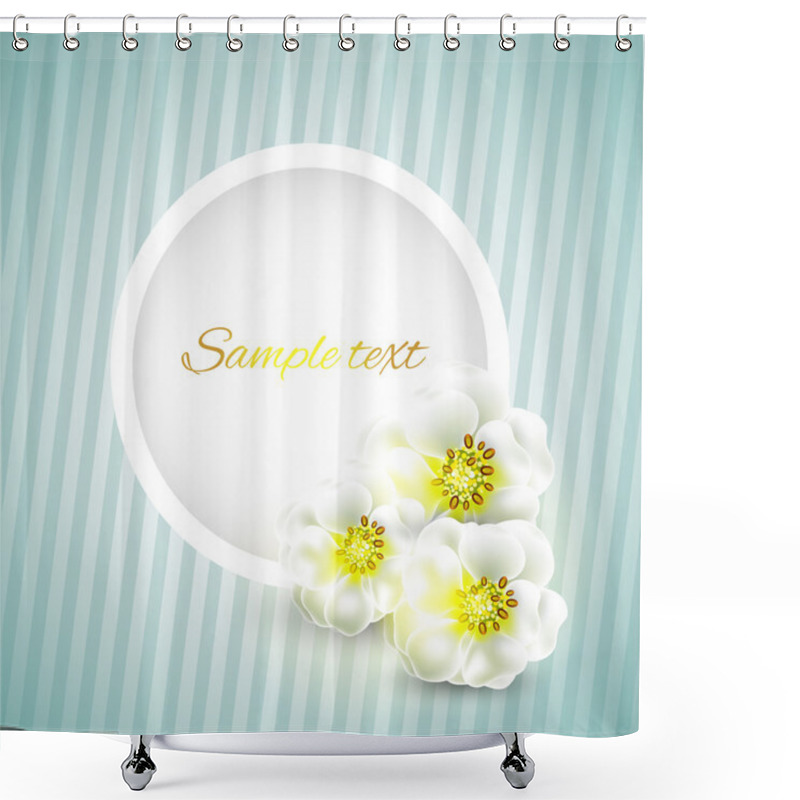 Personality  Vector Floral Background Design Shower Curtains