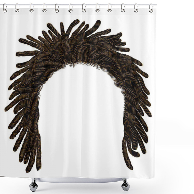 Personality  Trendy African Long  Hair Dreadlocks . Shower Curtains