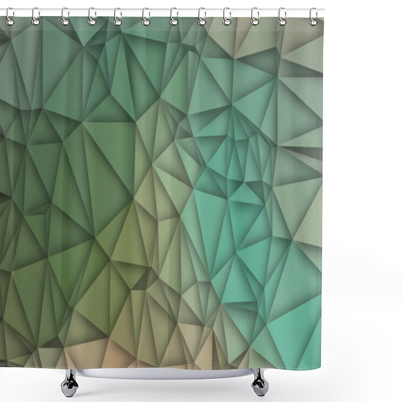 Personality  Abstract 3D Simple Geometric Origami Mixed Shower Curtains