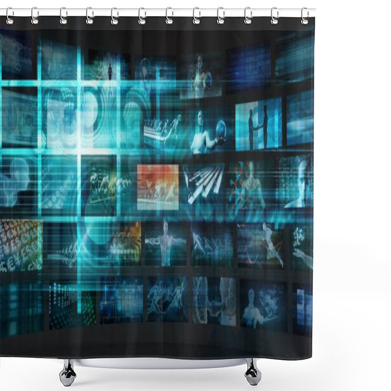 Personality  Information Technology Concept Art Shower Curtains