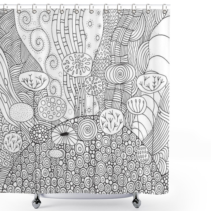 Personality  Fantasy Picture With Flowers Shower Curtains