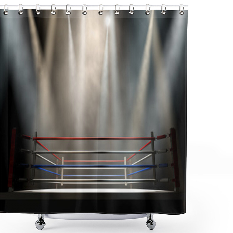 Personality  Boxing Ring Spotlit Dark Shower Curtains