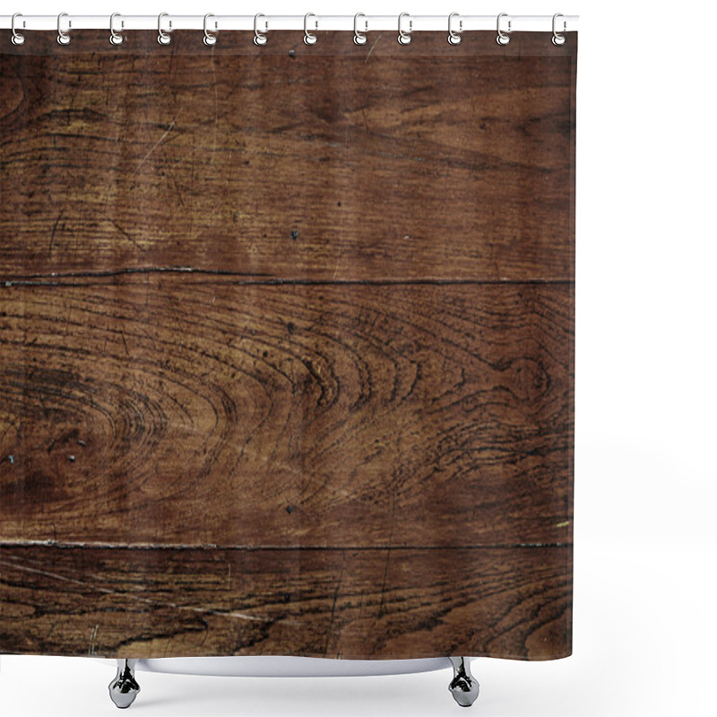 Personality  Wooden Wall Scratched Material Shower Curtains