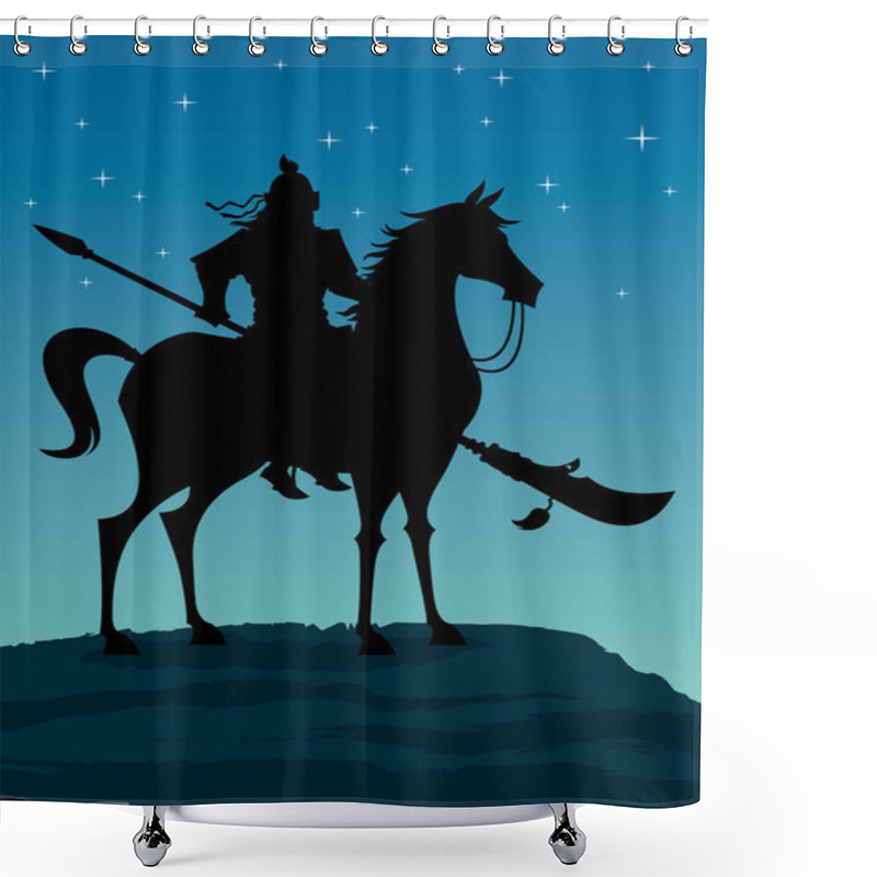 Personality  Chinese Warrior 3 Shower Curtains