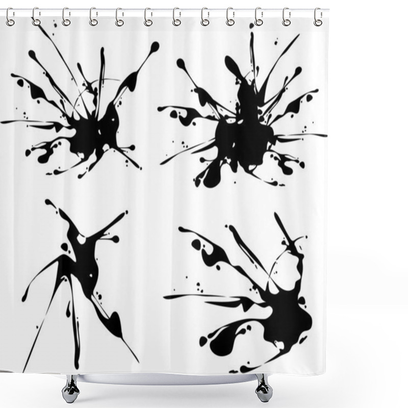 Personality  Vector Black Stains Shower Curtains