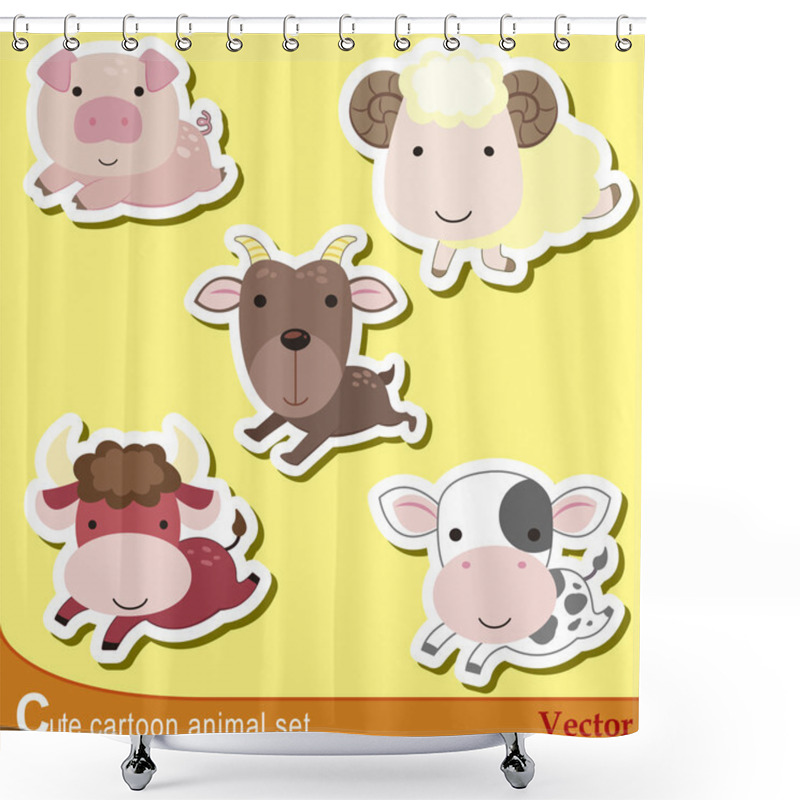 Personality  Cute Animal Set08 Shower Curtains