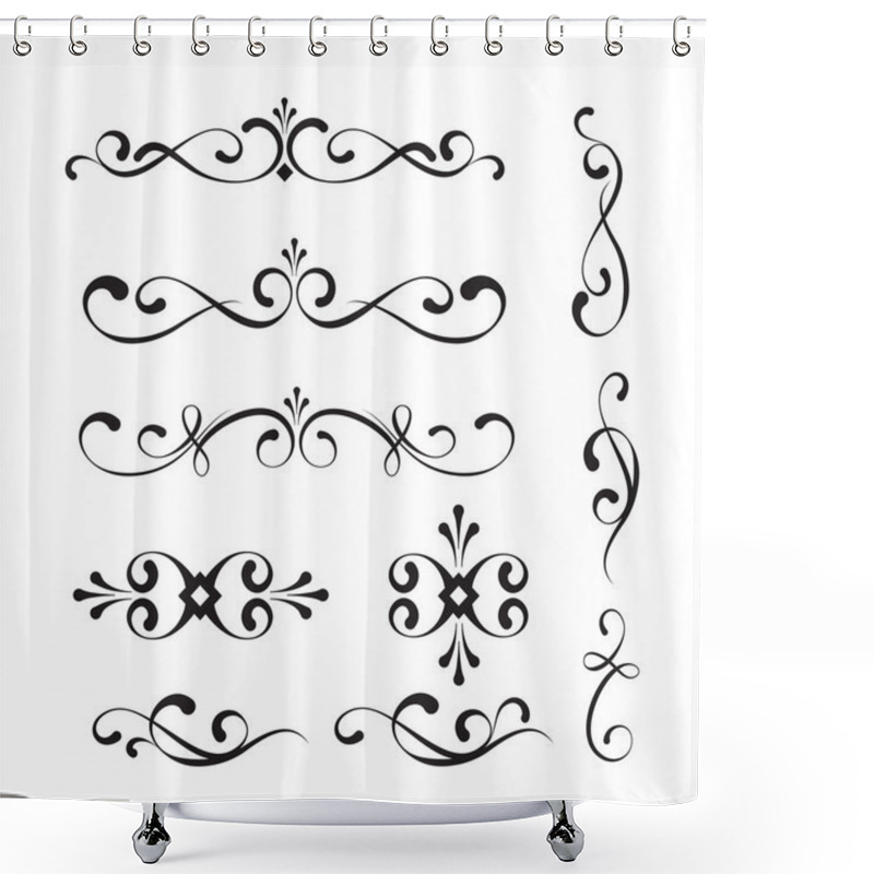 Personality  Decorative Elements And Ornaments Shower Curtains