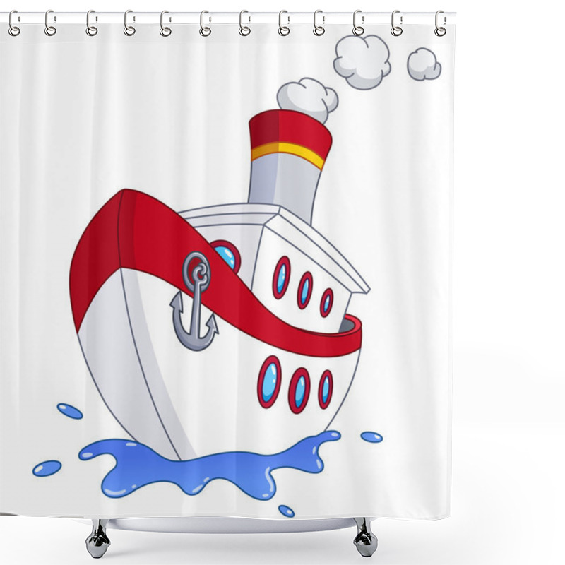 Personality  Cartoon Ship Shower Curtains