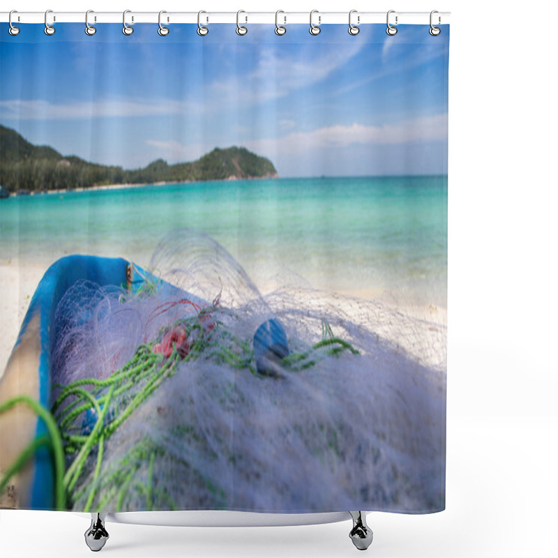 Personality  Fishermen Boat Close-up Shower Curtains