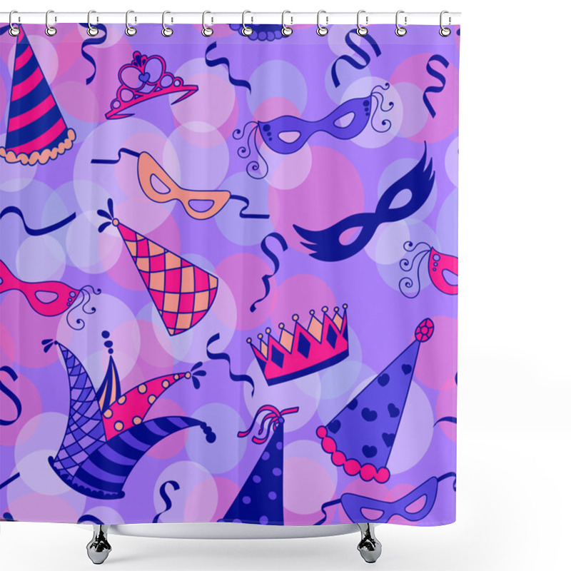 Personality  Carnival Seamless Pattern Shower Curtains