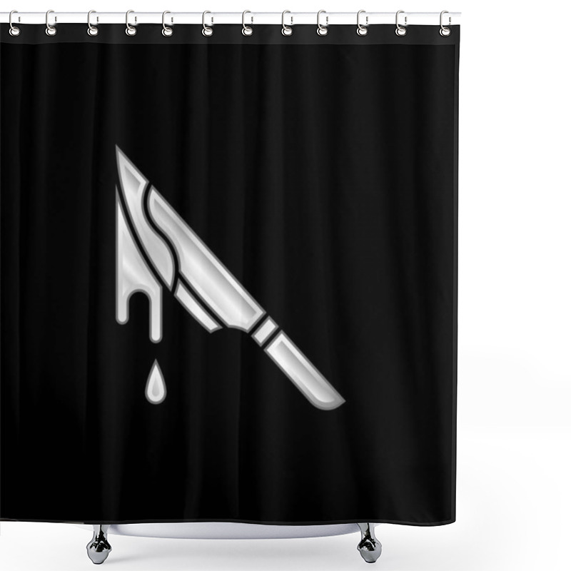 Personality  Bloody Silver Plated Metallic Icon Shower Curtains