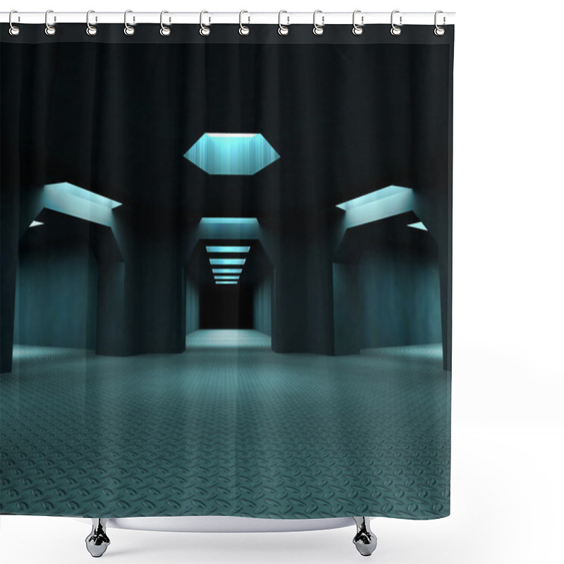 Personality  Dark Mysterious Tunnels. Shower Curtains