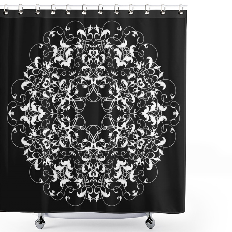 Personality  Abstract Circular Pattern Shower Curtains