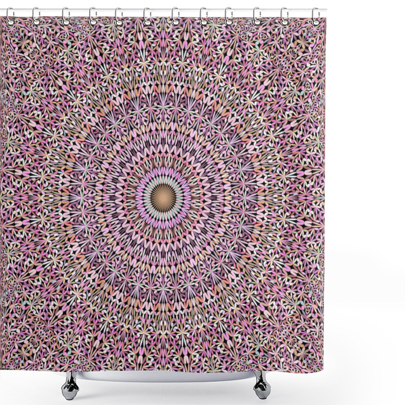 Personality  Pink Abstract Repeating Jungle Garden Mandala Geometry Pattern Background Shower Curtains