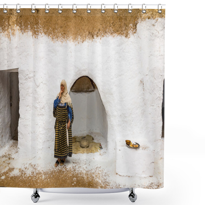 Personality  Residents Of The Underground Houses-trogladity In National Dress Shower Curtains