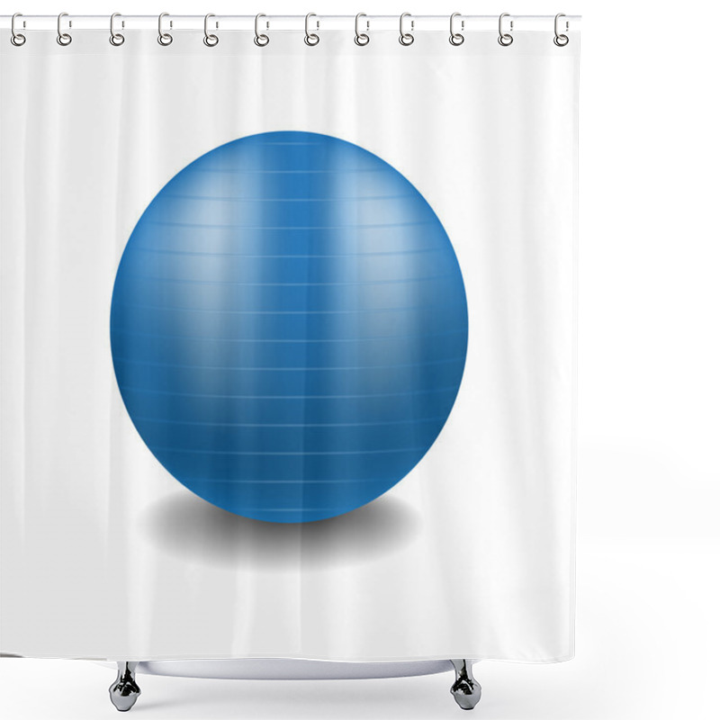 Personality  Blue Gym Ball Shower Curtains