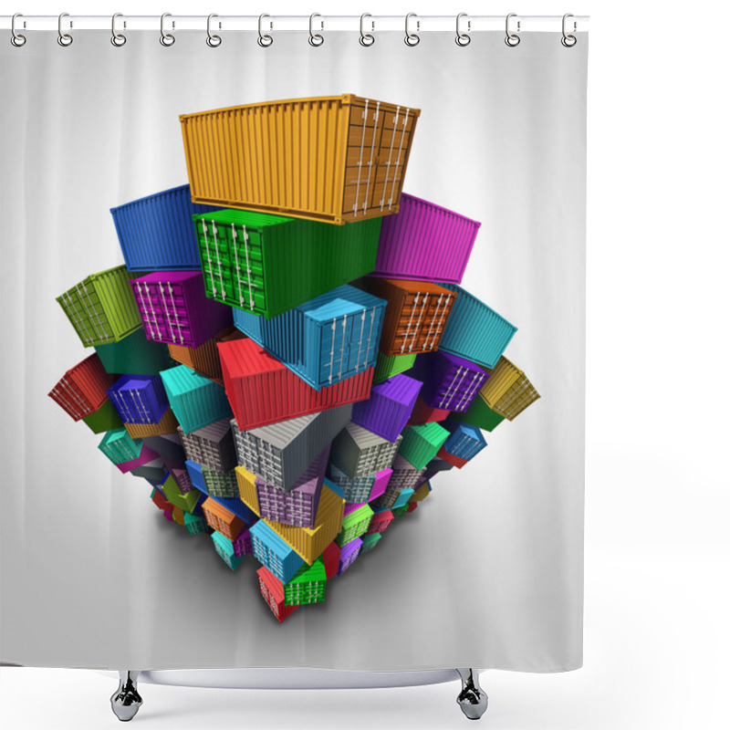 Personality  Cargo Freight Containers Shower Curtains