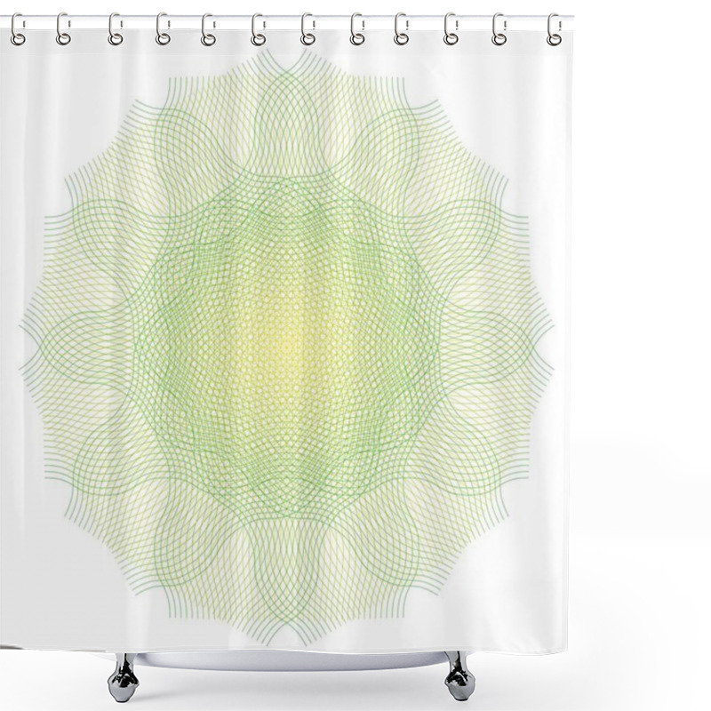 Personality  Guilloche Pattern Star Shower Curtains