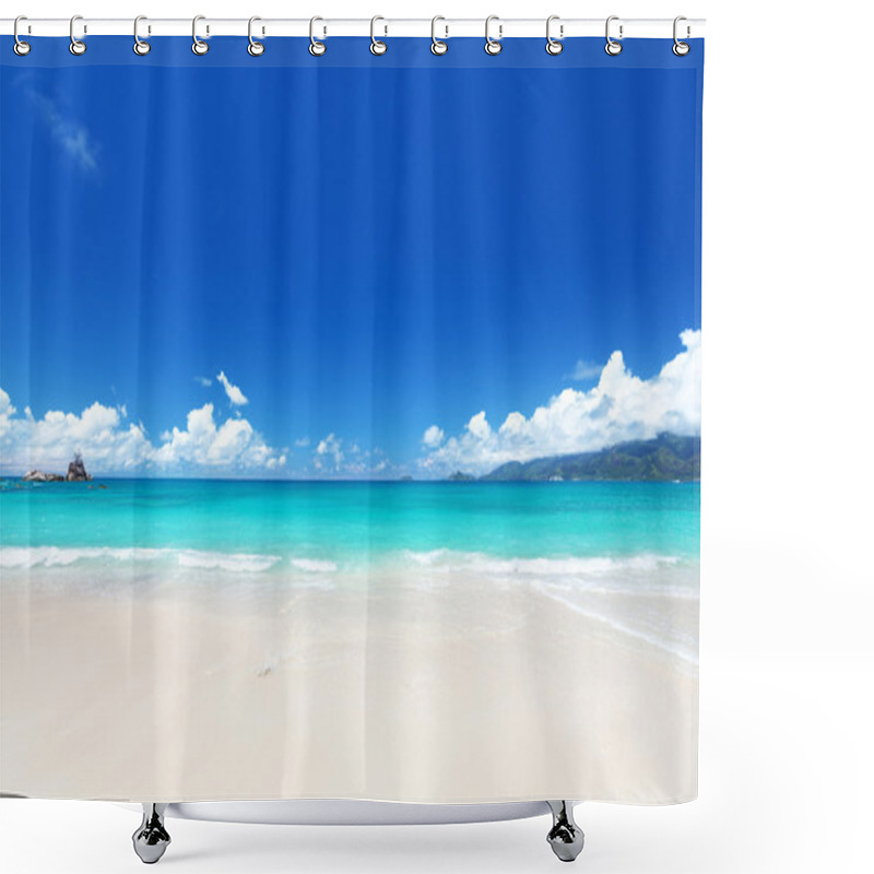 Personality  Seychelles Beach Shower Curtains