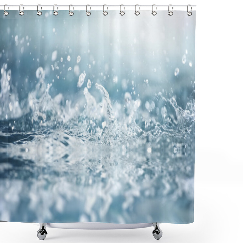 Personality  Water Splashes Closeup Shower Curtains