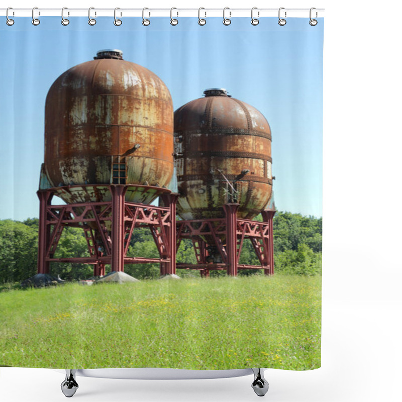 Personality  Industrial Silos Shower Curtains