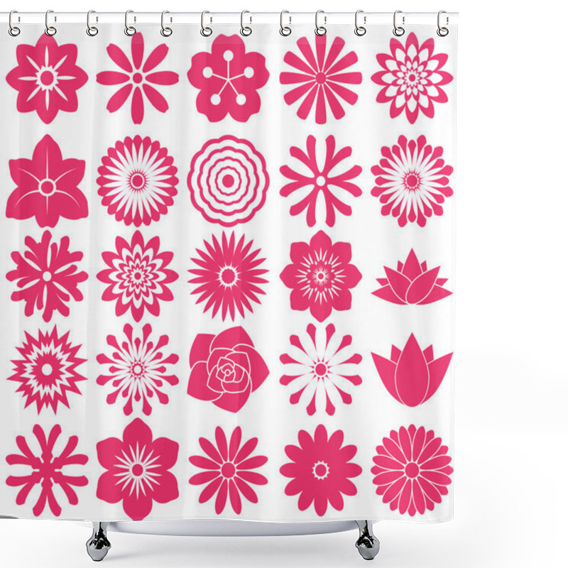 Personality  Flower Symbol Icon Shower Curtains