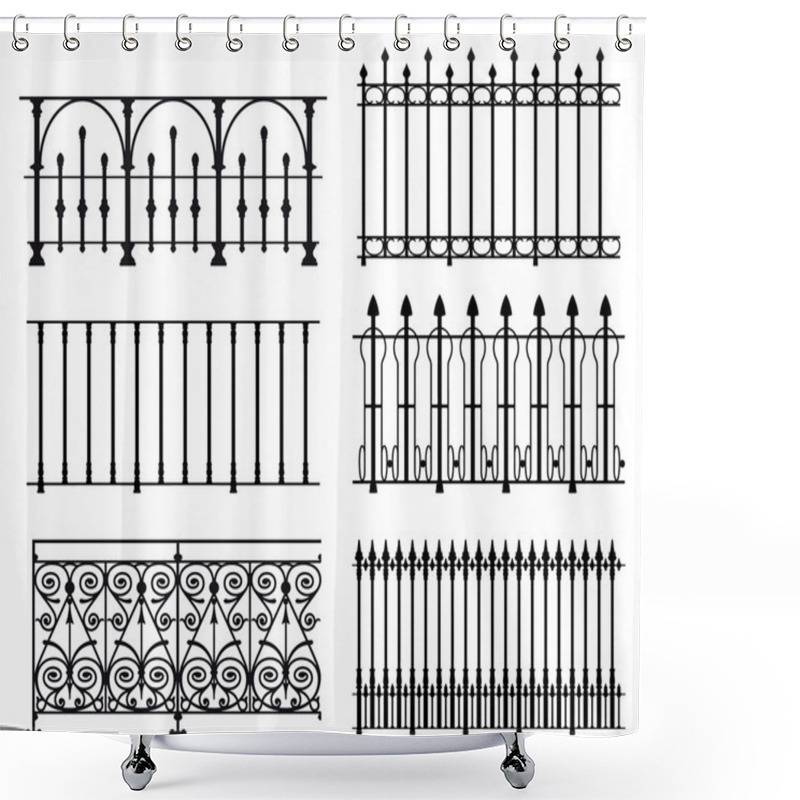 Personality  Railings And Fences Shower Curtains