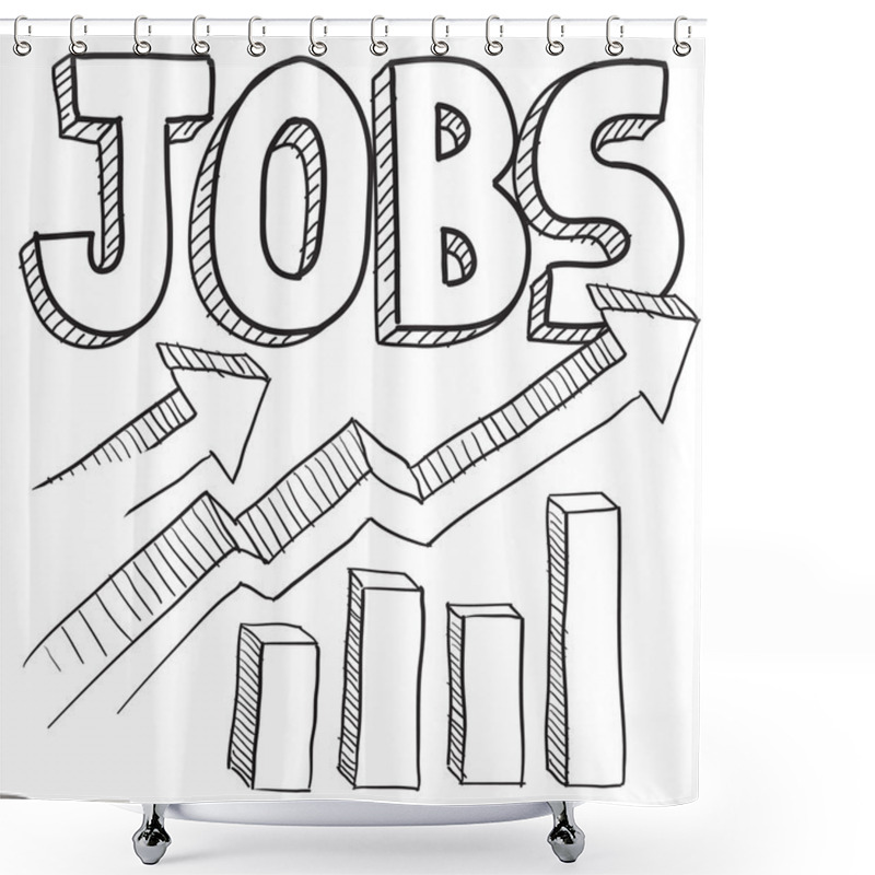 Personality  Jobs Increasing Sketch Shower Curtains